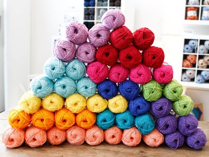 Verwendete Wolle für das Crochet along