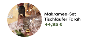 Makramee-Set Tischläufer Farah